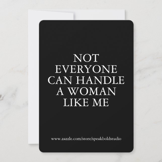 Carte d'affirmation personnalisée pour femme forte (Devant)