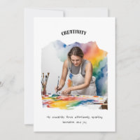 Carte d'affirmation positive de la créativité