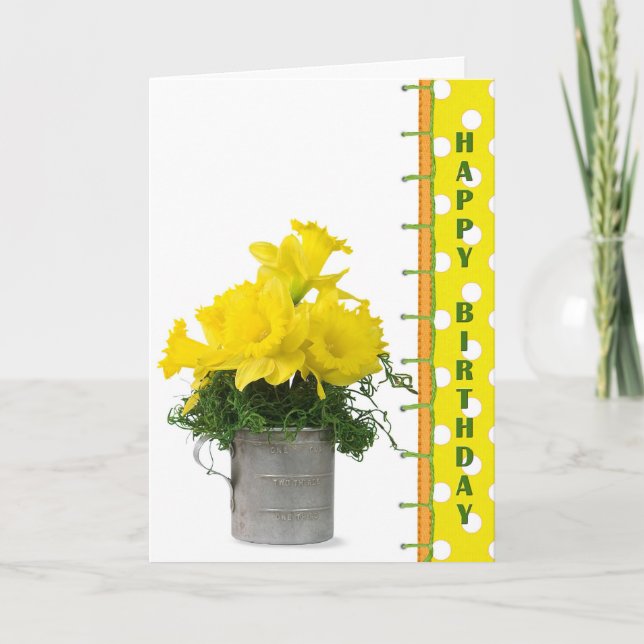 Carte Daffodil Birthday Bouquet (Devant)
