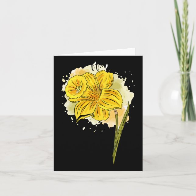 Carte Daffodil Daffodils Fleurs Florales Printemps Pâque (Devant)