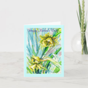 Carte Daffodil Spring Mère's Day Card