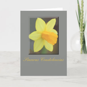 Carte Daffodique Jaune Sympathie Espagnole