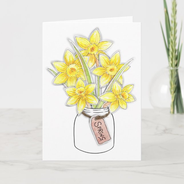 Carte Daffodiques de printemps (Devant)
