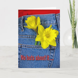 Carte Daffodiques En Jeans Bleus Anniversaire
