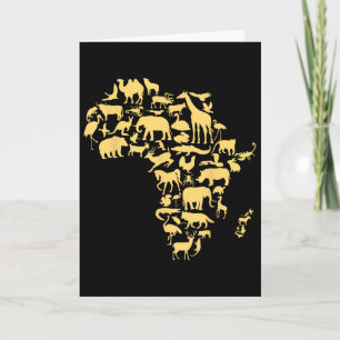 Carte d'Afrique Animaux Mélanine Histoire Noire Af