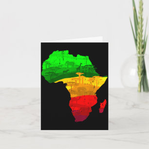 Carte d'Afrique fière vert jaune rouge fierté afri