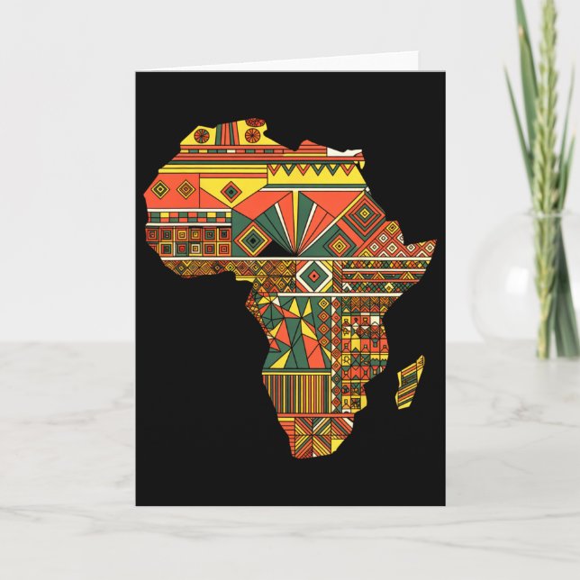 Carte d'Afrique Kente Juneteenth Afro-Américain No (Devant)