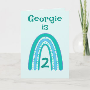 Carte d'âge d'anniversaire Rainbow
