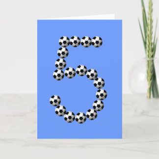Carte d'âge de soccer pour le 5e anniversaire
