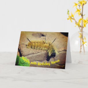 Carte Dagger Moth Caterpillar Anniversaire personnalisé