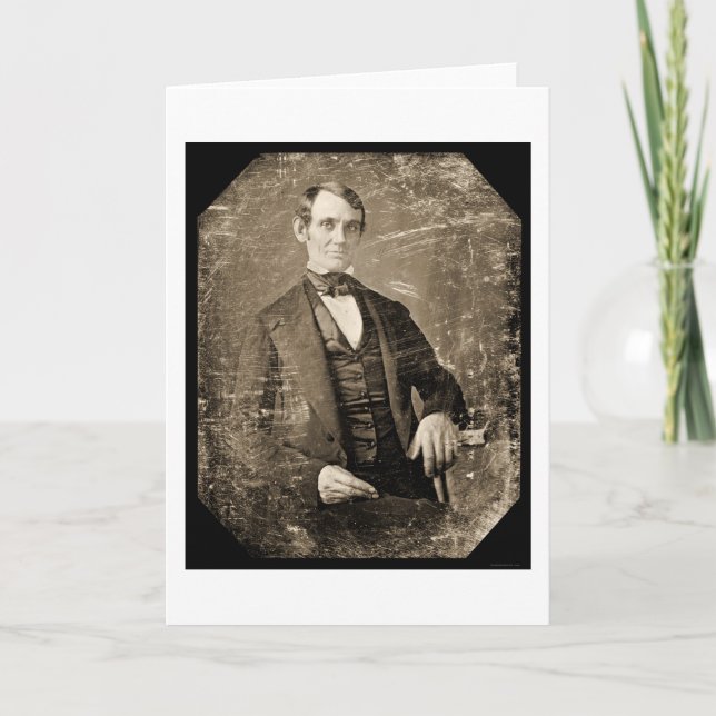 Carte Daguerréotype 1846 d'Abe Lincoln (Devant)