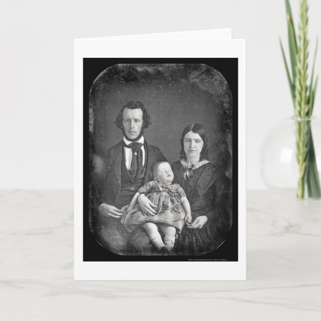 Carte Daguerréotype 1846 de famille d'Adams (Devant)