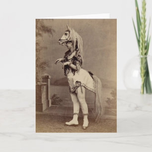 Carte Daguerréotype victorien/photo de costume de cheval