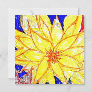 Carte Dahlia jaune