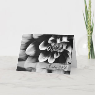 Carte Dahlia noir et blanc Juste une note