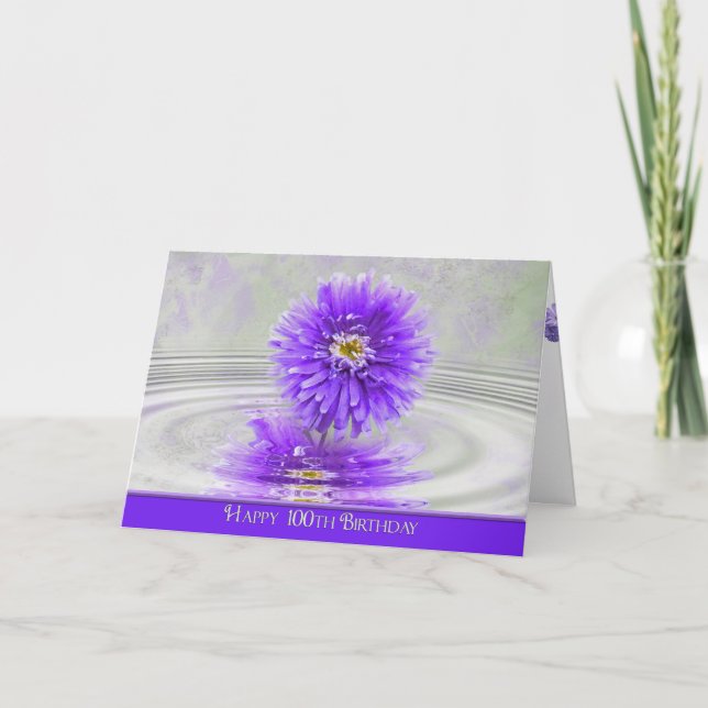 Carte Dahlia pour les 100 ans (Devant)