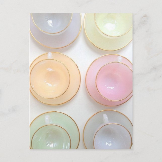 Carte Dainty Girly Pastel Tea Cup (Devant)