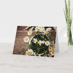 Carte Daisie rustique dans un vase