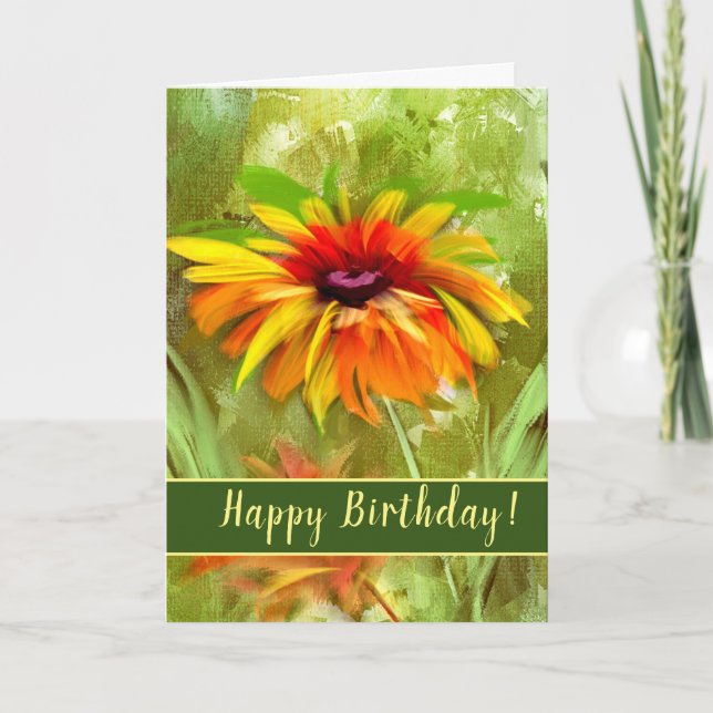 Carte Daisy Birthday Greeting Card (Devant)