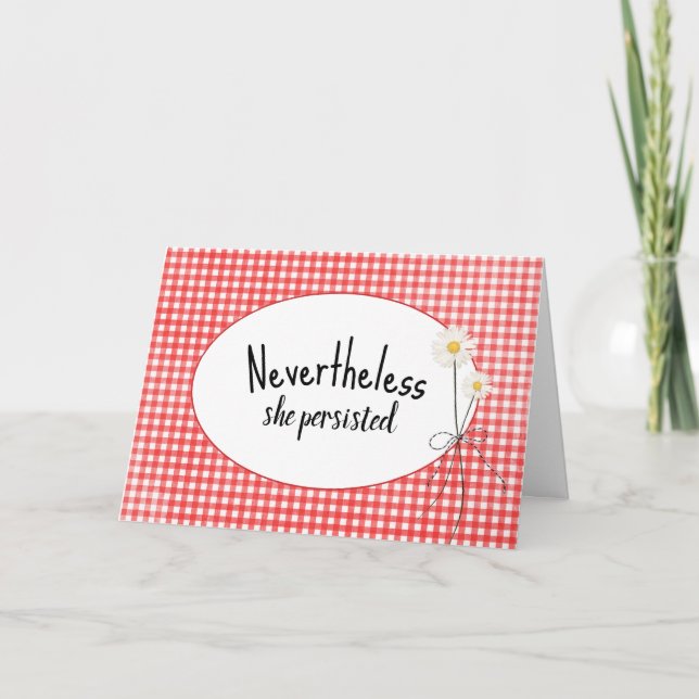 Carte Daisy Bouquet En vichy (Devant)