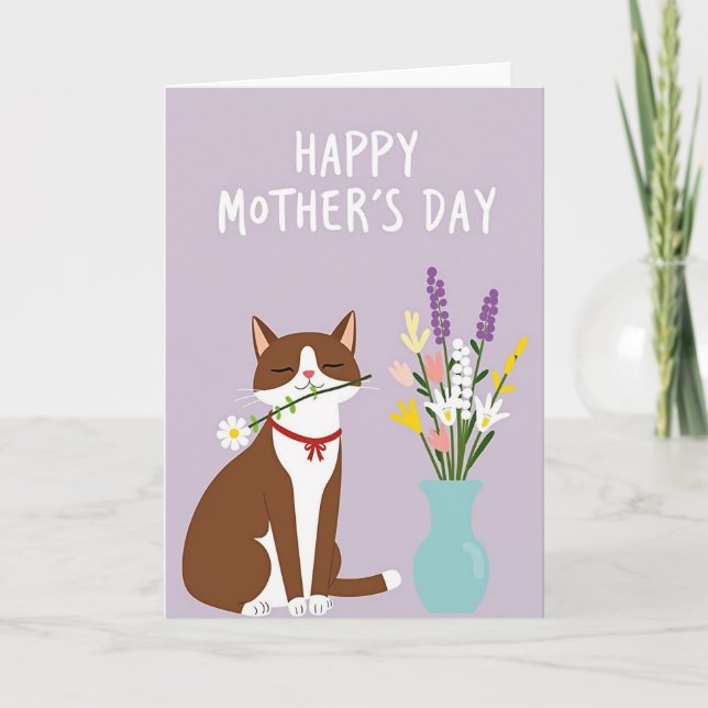 Carte Daisy Chat Mat Mat (Devant)
