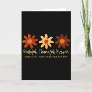 Carte Daisy Floral Reconnaissant Merci Bénis Dieu Est Fa