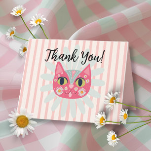 Carte Daisy Kitty Visage Purr-fect Anniversaire Merci no