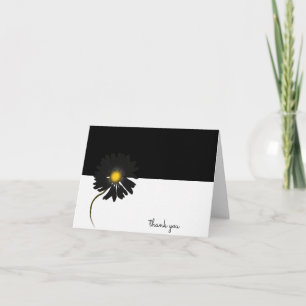 Carte daisy noir merci