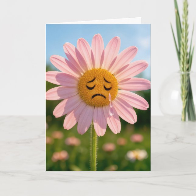 Carte Daisy Rose Larmoyante Anniversaire (Devant)