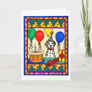CARTE DALMATE D'ANNIVERSAIRE