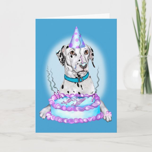 Carte Dalmatie, gâteau visage Anniversaire (Devant)