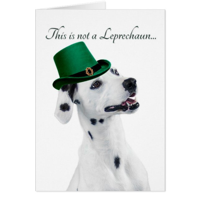 Carte Dalmatie Leprechaun amusante (Devant)