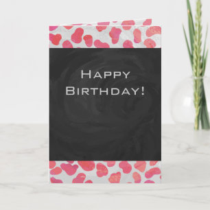 Carte Dalmatie rose et blanc avec monogramme