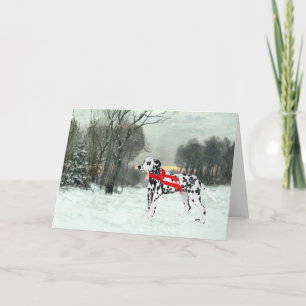 Carte Dalmatien dans la neige d'hiver