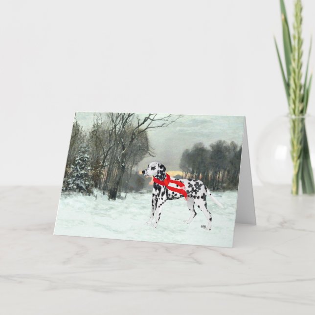 Carte Dalmatien dans la neige d'hiver (Devant)