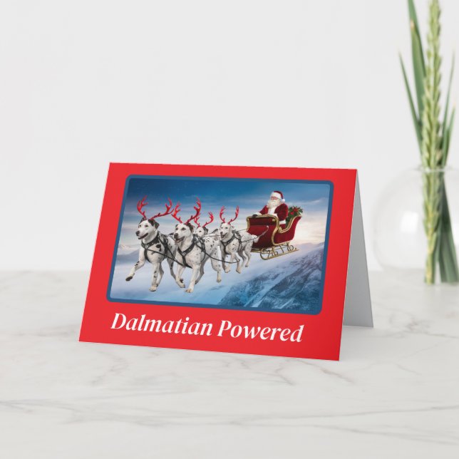 Carte Dalmatien drôle de vacances de Noël  (Devant)
