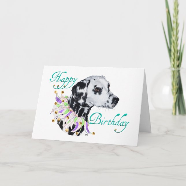 Carte Dalmatien Joyeux Anniversaire (Devant)