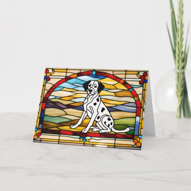Carte Dalmatien Mignon Vitrail (Devant)
