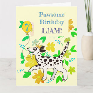 Carte Dalmatien souhaite un anniversaire pawsome