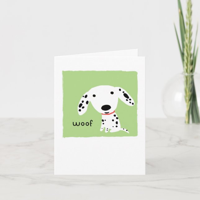 Carte Dalmatien Woof (Devant)