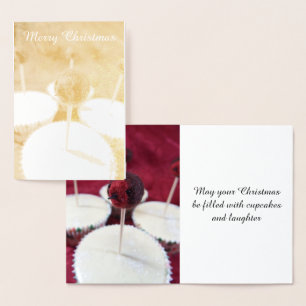 Carte d'aluminium de Noël de petits gâteaux de