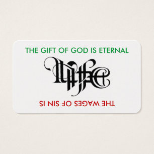 Carte d'Ambigram de vie/mort