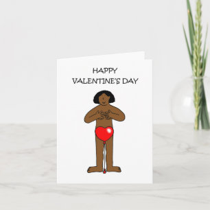 Carte Dame afro-américaine Heureuse Sainte-Valentin