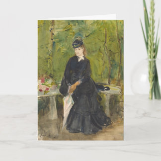 CARTE Dame assise sur un banc Berthe Morisot Peint