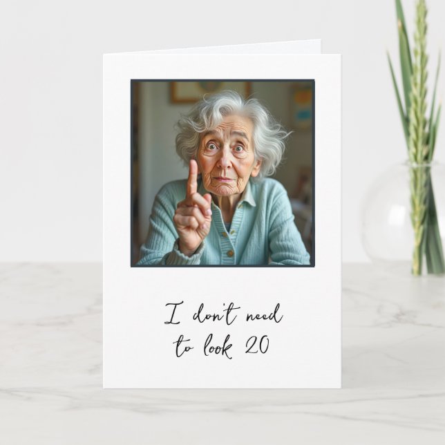 Carte Dame d'âge mûr pour son anniversaire (Devant)