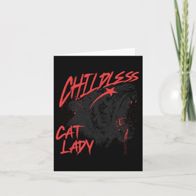Carte Dame de chat sans enfant 2 (Devant)