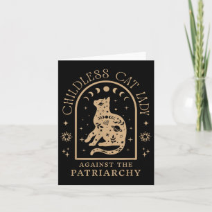 Carte Dame de chat sans enfant contre le patriarcat Femi