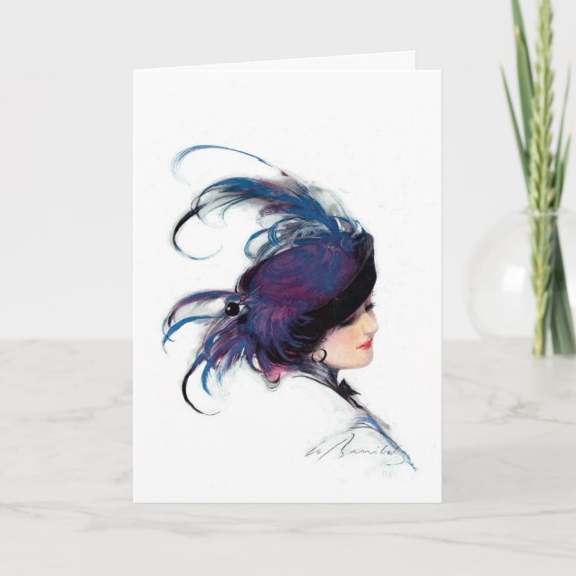 Carte Dame de l'oiseau bleu (Devant)