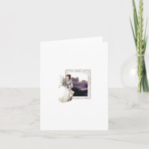 Carte Dame en blanc