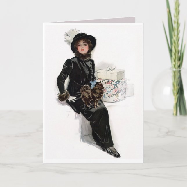 Carte Dame en noir (Devant)